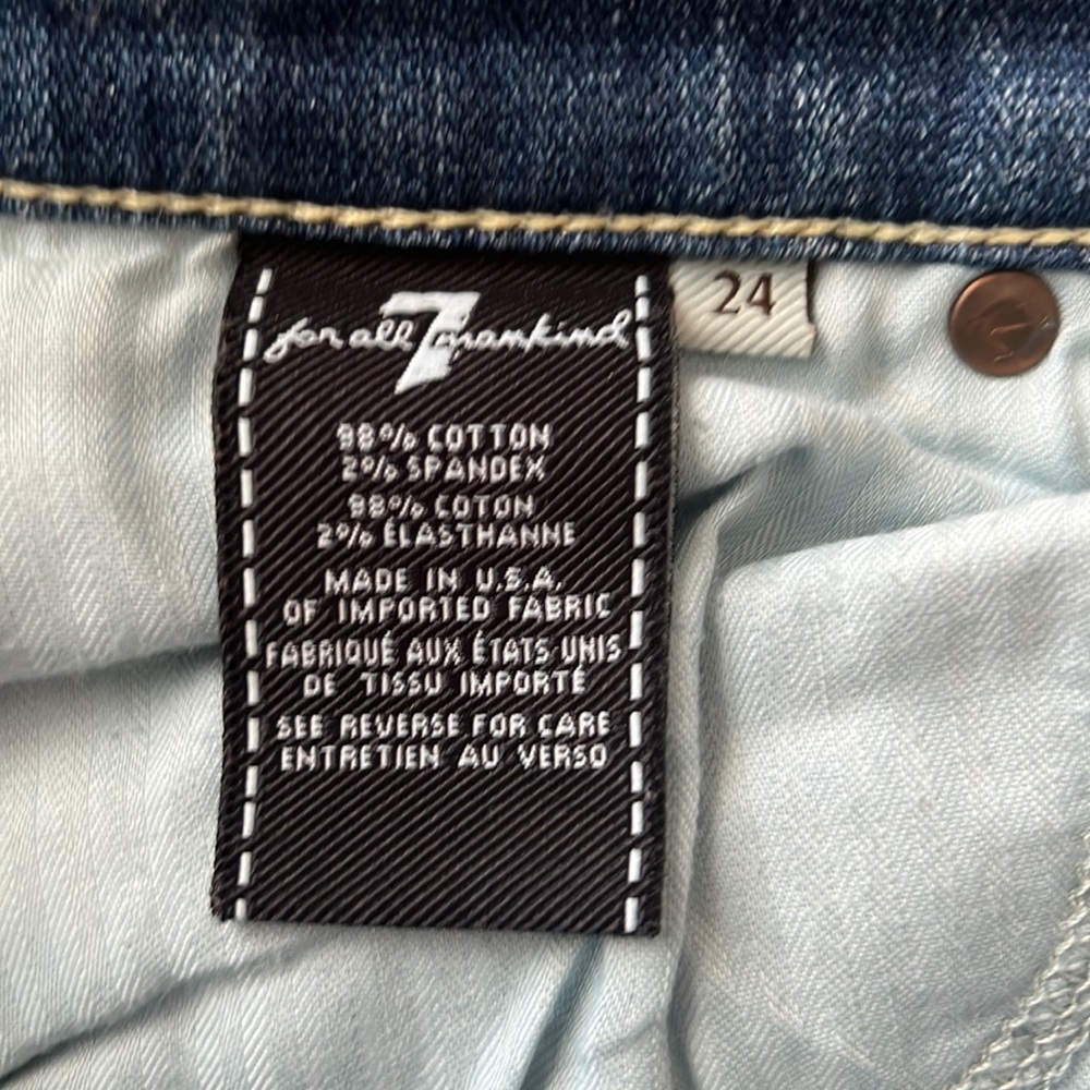 7 For All Mankind Josefina skinny boyfriend fit jeans - size 24 - Picture 7 of 9